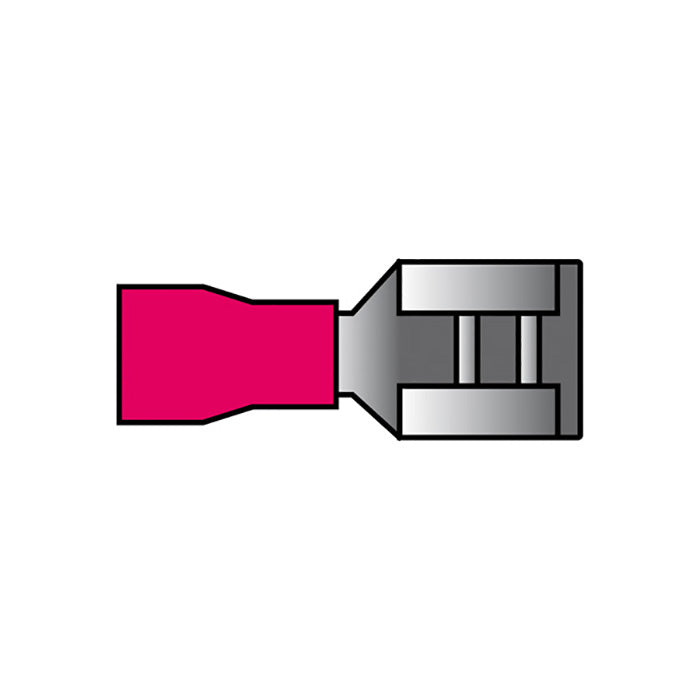 Carpoint, Connettore Rosso Femmina Piatto 0,5-1,5mm2 10 Pz.