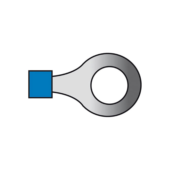 Carpoint, Kabelschuh Blau Ring 6,4mm 1,5-2,5mm2 10 St