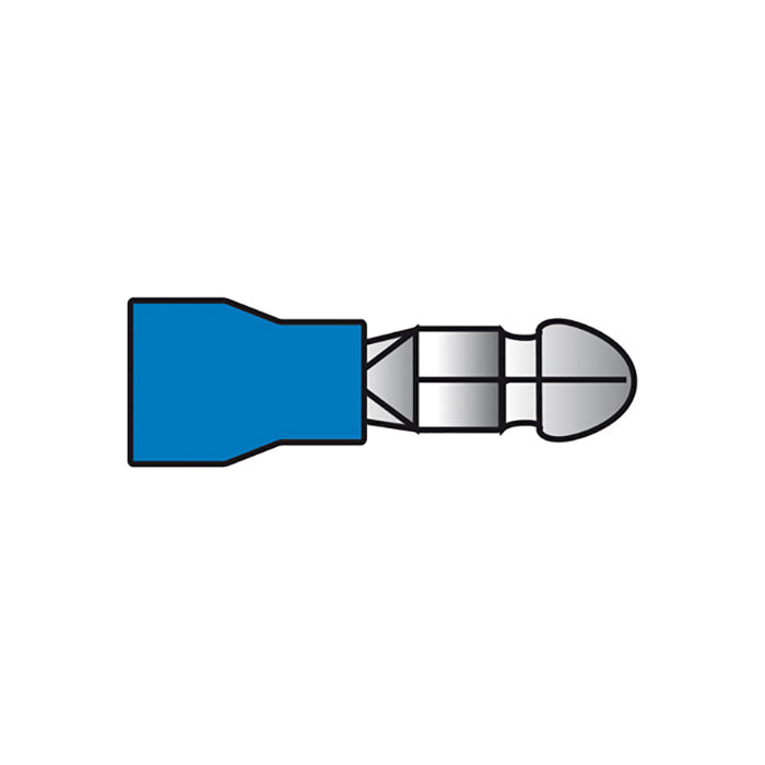 Carpoint, Kabelschuh Blau Stecker Rund 1,5-2,5mm2 10 Stk