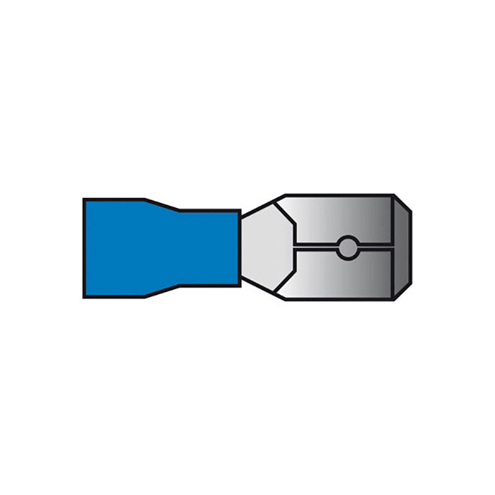 Carpoint, Kabelschuh Blau Stecker Flach 1,5-2,5mm2 10 Stk