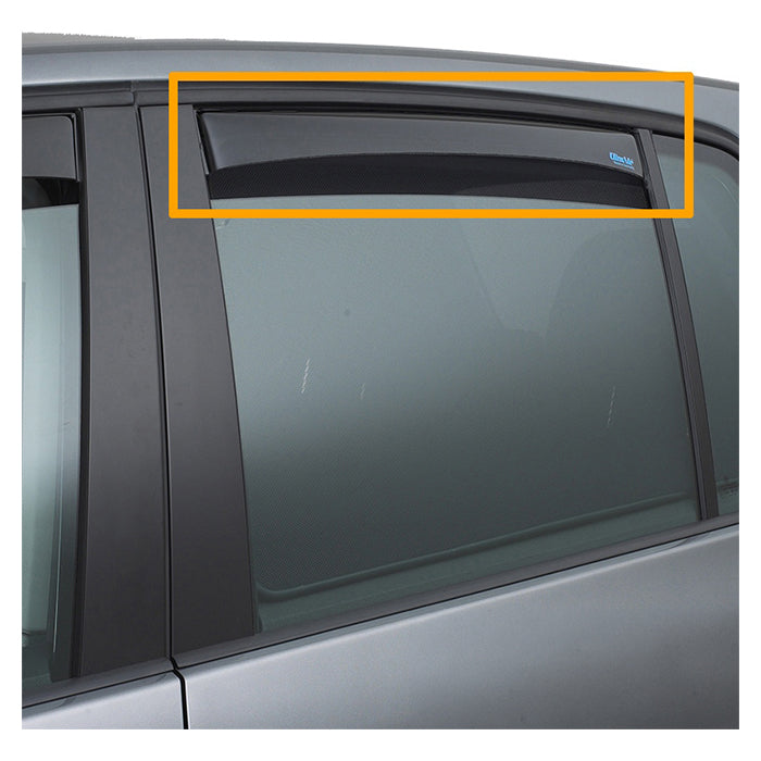 Climair Wind Deflector Rear Window 044324D - Black