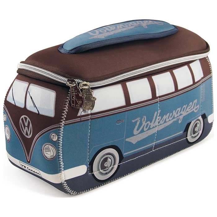 VW Collection, Kulturbeutel / Kosmetiktasche, Blau/Braun