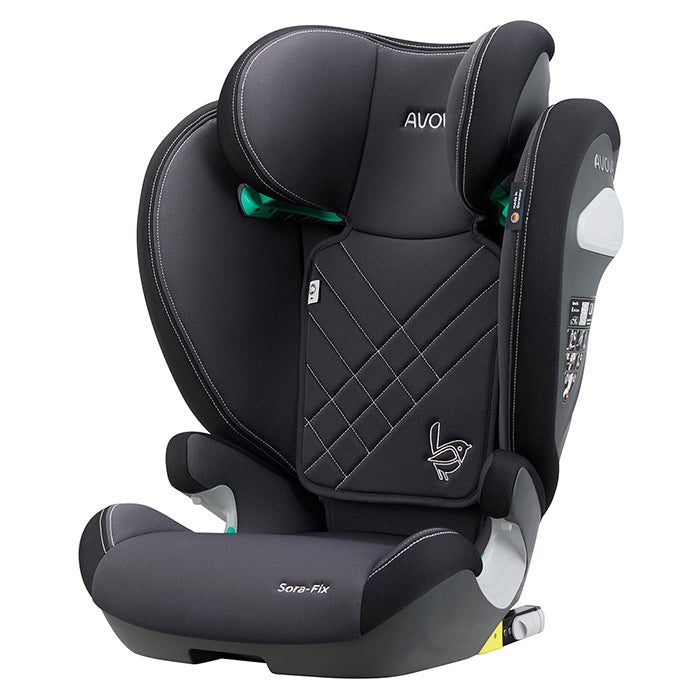 Avova, Sora-fix Autostoel R129 100-150cm Grijs/zwart