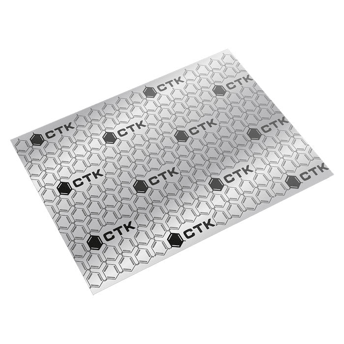 CTK, Feuille d'insonorisation Foilfix Aluminium 0,2 mm, 10 Feuilles, 3,5M²
