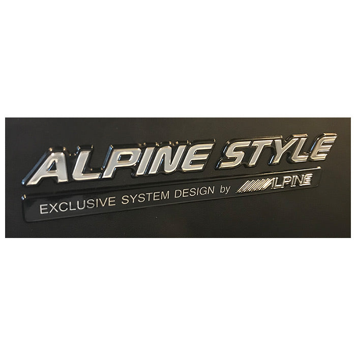 Alpine, Stil Emblem Schwarz/Chrom