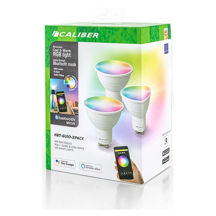 Caliber, GU10 Smart Home 3 Pack LED žárovky Bílá/multi