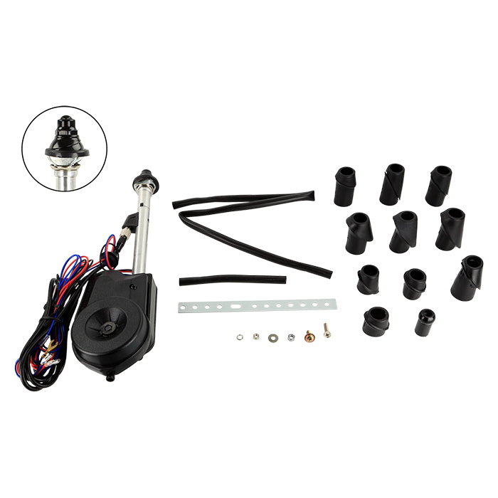 ACV, Antenne Motorisée Télescopique Universelle Am/fm Automatique Noire