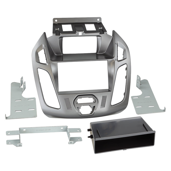 ACV, 2-DIN Radio Frame for Ford Transit Connect 13-18 Silver