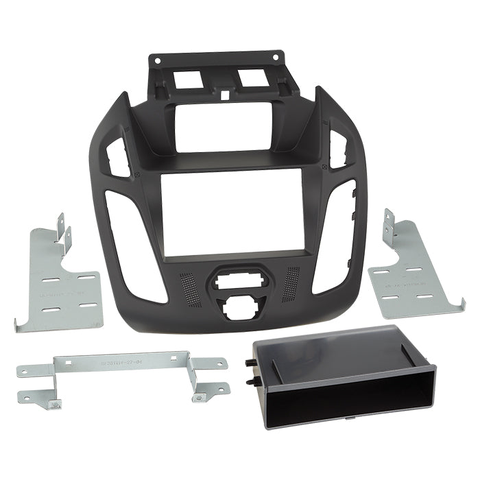 ACV, Cadre de radio 2-DIN avec poche pour Ford Connect Display Noir