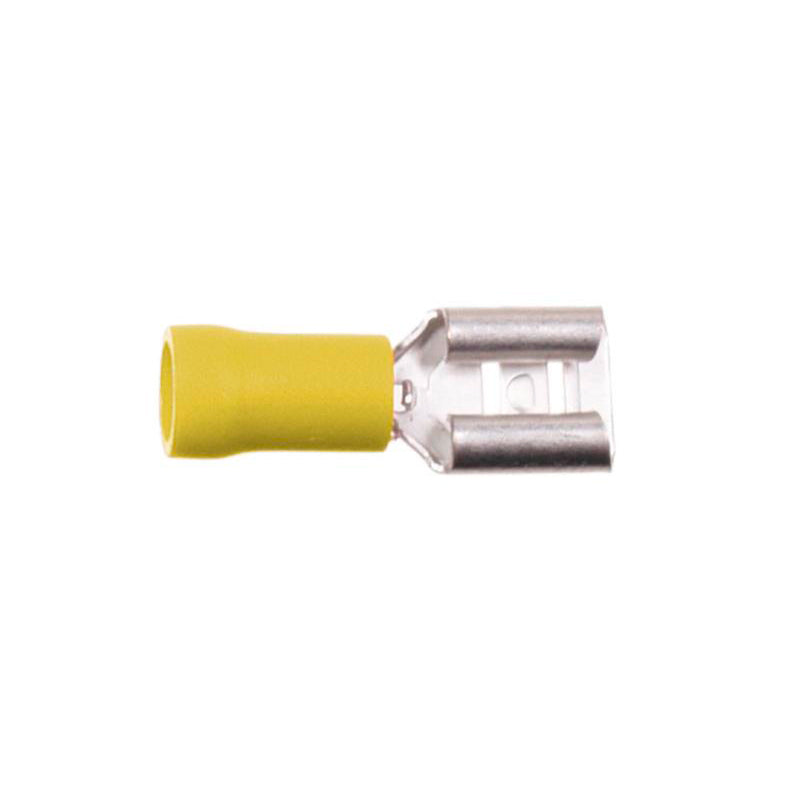 ACV, Kabelschuh Gelb 6,3mm / 100 Stk