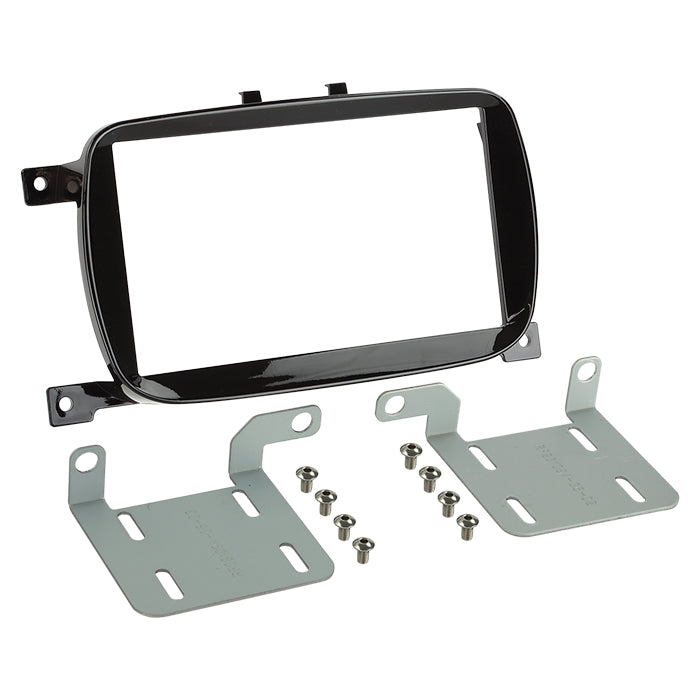 ACV, Cornice Radio 2-DIN Piano Nero — Compatibile con Fiat 500 07/ 2015-2023
