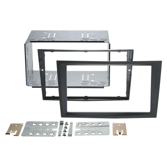 ACV, 2-DIN Radioframe Opel Astra H Houtskool Rubber Touch