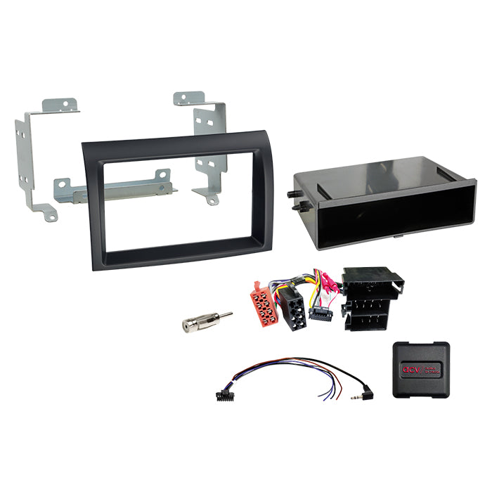 ACV, Komplett 2-DIN Kit mit Stauraum Citroen/Opel/Peugeot Schwarz