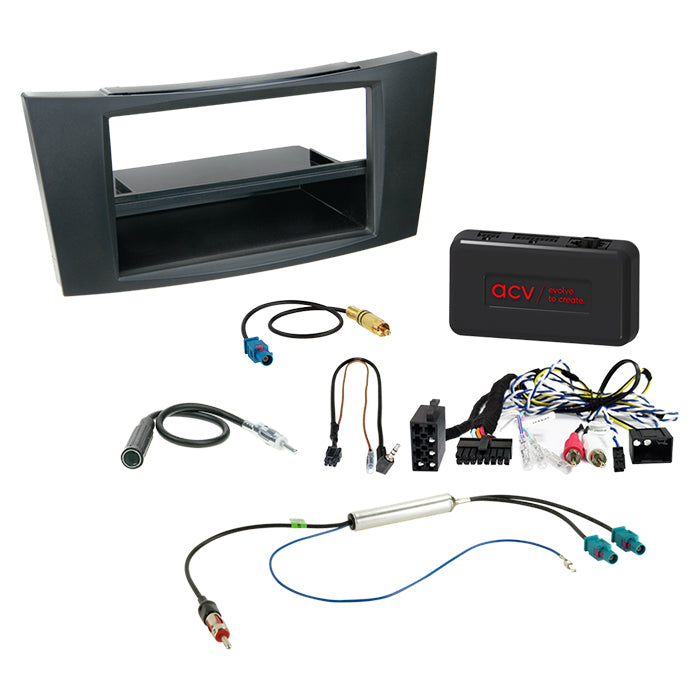 ACV, Komplettes 2-DIN Kit M. Fach Mercedes Cls/E-Klasse /amp