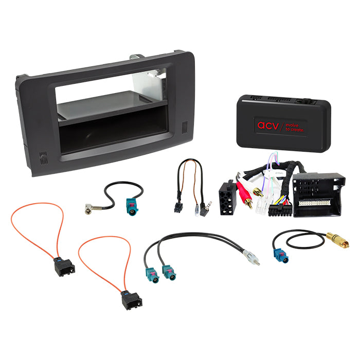 ACV, Komplettes 2-DIN Kit mit Fach für Mercedes M-Klasse/GL-Klasse