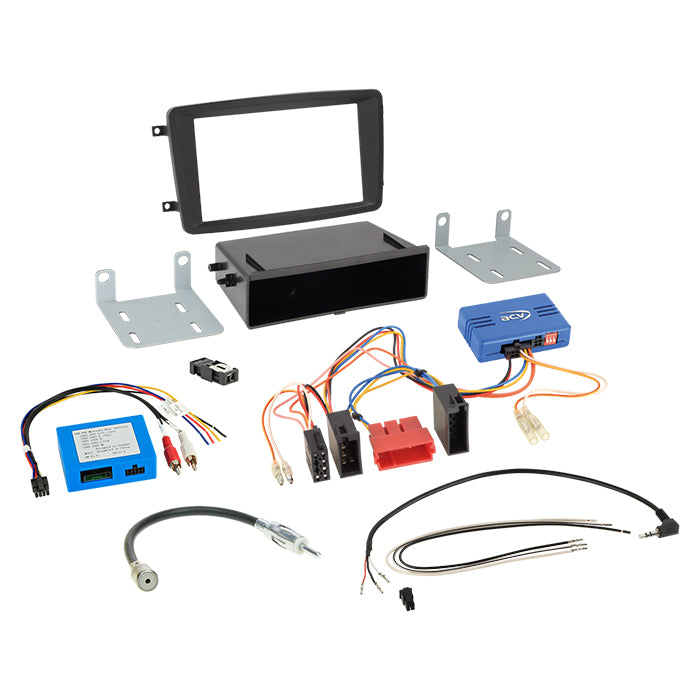 ACV, Komplettes 2-DIN Kit mit Platz für C-Klasse/CLK-Klasse /amp D2B