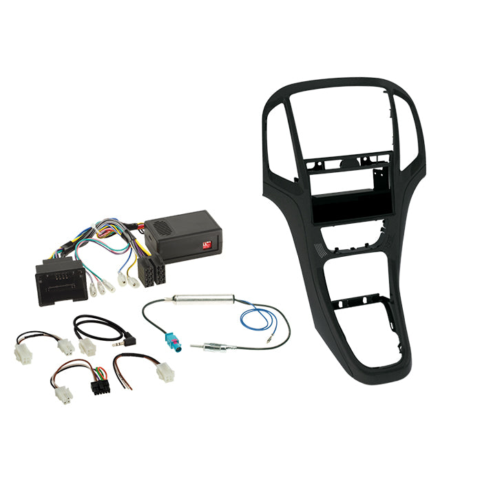 ACV, Kompletní 2-DIN Kit S. Úložným Prostorem Černý — Pasuje pro Opel Astra J 2009-2018