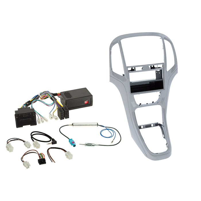 ACV, Kompletní 2-DIN Kit M. Prostor Stříbrný — Pasuje na Opel Astra J 2009-2018