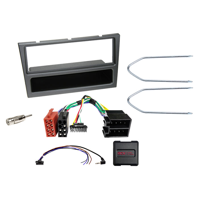 ACV, Kompletní 1-DIN Kit S. Přihrádkou Opel Charcoal Analog