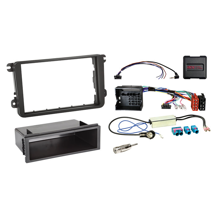 ACV, Komplett 2-DIN Kit mit Stauraum Seat/skoda/vw