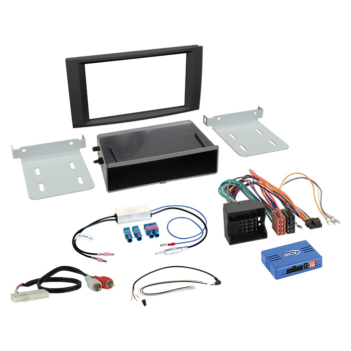 ACV, Komplettes 2-DIN Kit M. Fach /touareg 2003-2 — Passt für VW T5 2003-2015