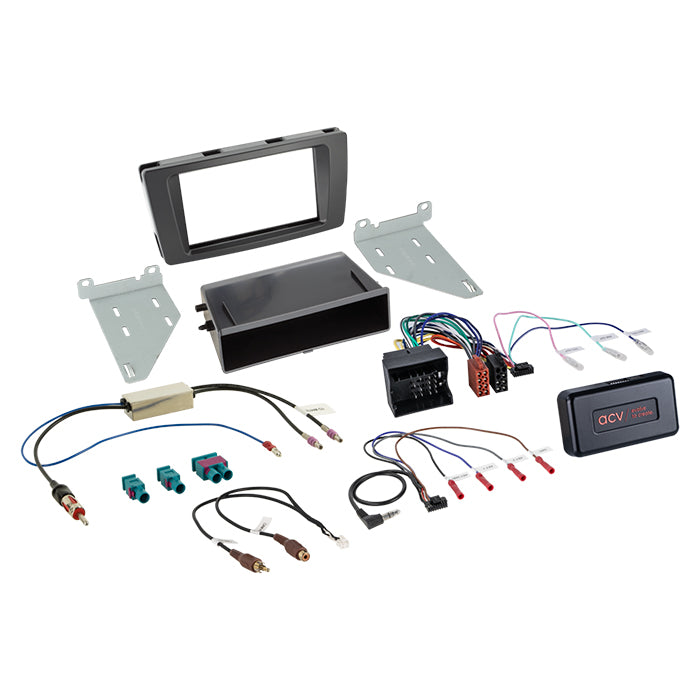 ACV, Kit Completo 2-DIN con Spazio di Stoccaggio per Adattatore Skoda Octavia/Yeti