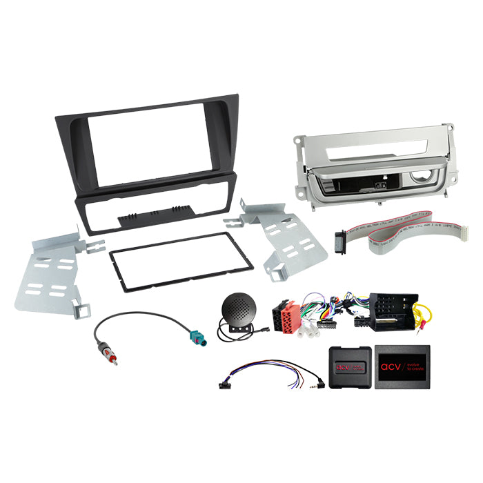 ACV, Compleet 2-DIN Kit BMW 3-serie m. Rookpakket Zilver