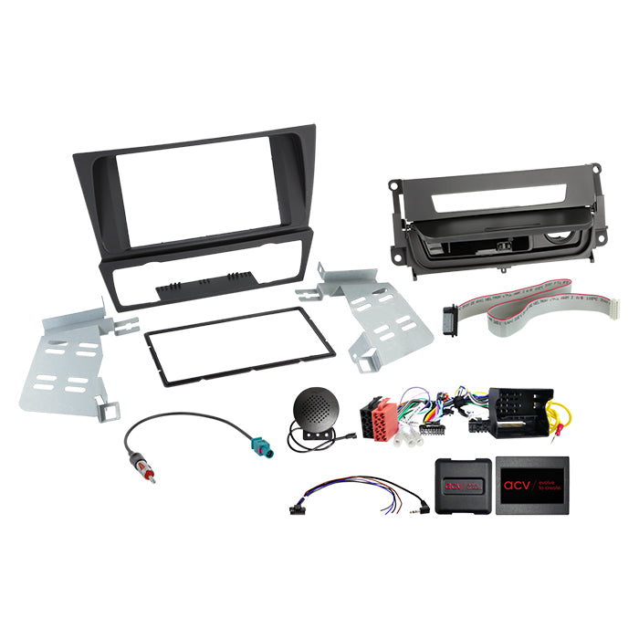 ACV, Compleet 2-DIN Kit BMW 3-serie m. Sigarettenaan Zwart