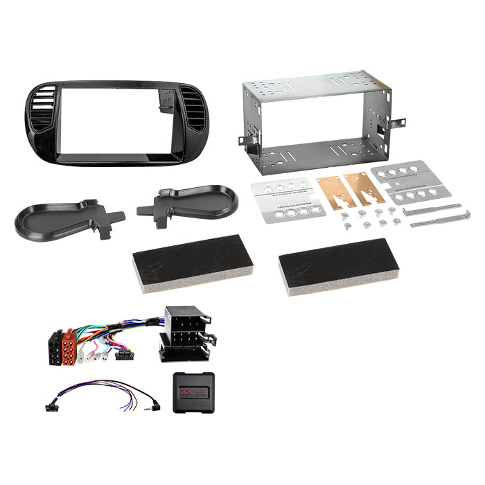 ACV, 2-DIN Kit 07/2015 Ovládání Volantu Matná Černá — Pasuje pro Fiat 500 10/2007-