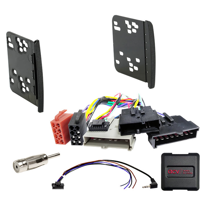 ACV, Compleet 2-DIN Kit Ford Zwart 8Pin/8Pin/17Pin