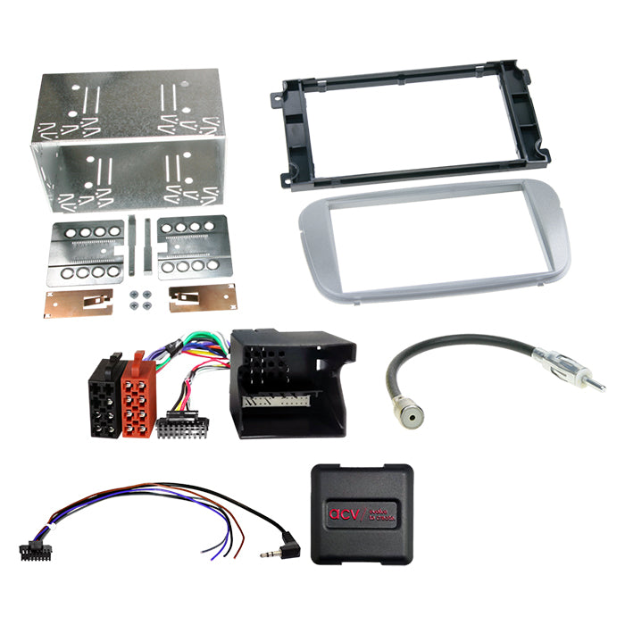 ACV, Compleet 2-DIN Kit Ford Forsk. Zilver /analoog