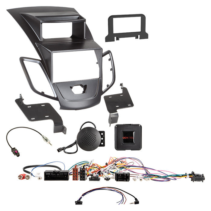 ACV, 2-DIN Kit Ford Fiesta (JA8) S Displejem Černé Ovládání Volantu