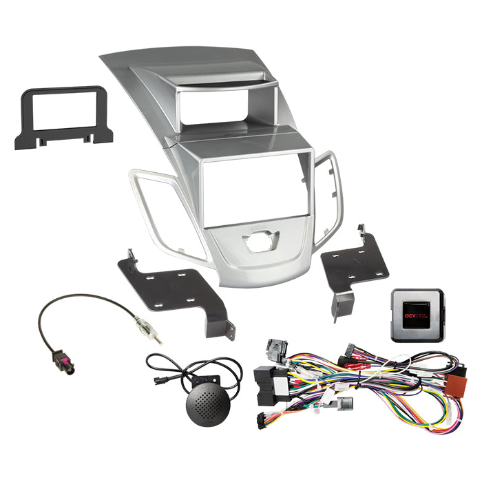 ACV, Kompletní 2-DIN Kit 09/2012 Stříbrný — Pasuje do Ford Fiesta 06/2010-