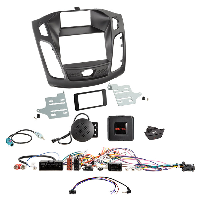 ACV, Kit 2-DIN 09/2014 Commande au volant — Compatible avec Ford Focus (DYB) 03/2011-