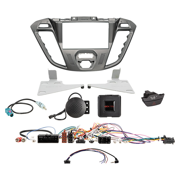 ACV, 2-DIN Kit Phoenix Stříbrný Ovládání na Volantu — Pasuje pro Ford Custom 2012-2016