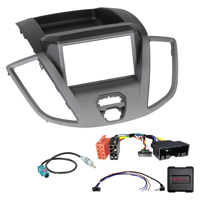 ACV, Kompletní 2-DIN Kit s prostorem — Pasuje pro Ford Transit V363 2014-2019