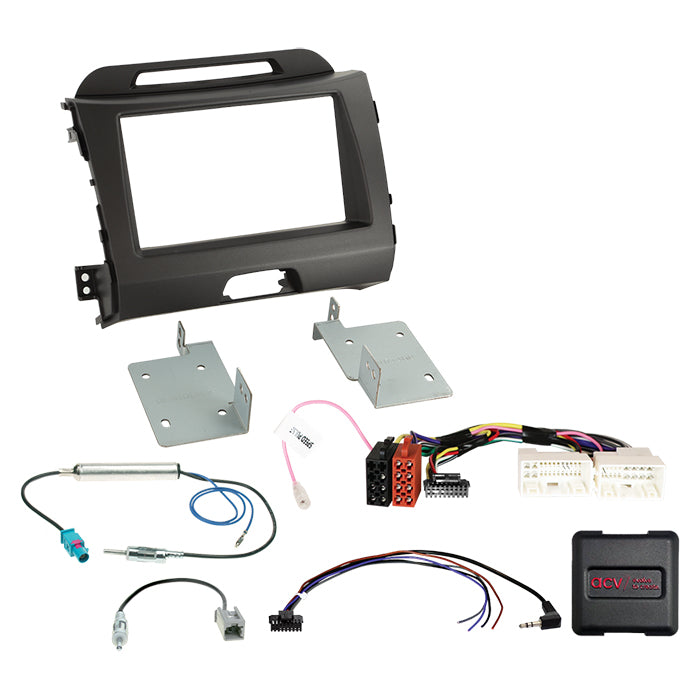 ACV, Kompletní 2-DIN Kit 24Pin/18Pin — Pasuje do KIA Sportage 2010-2016