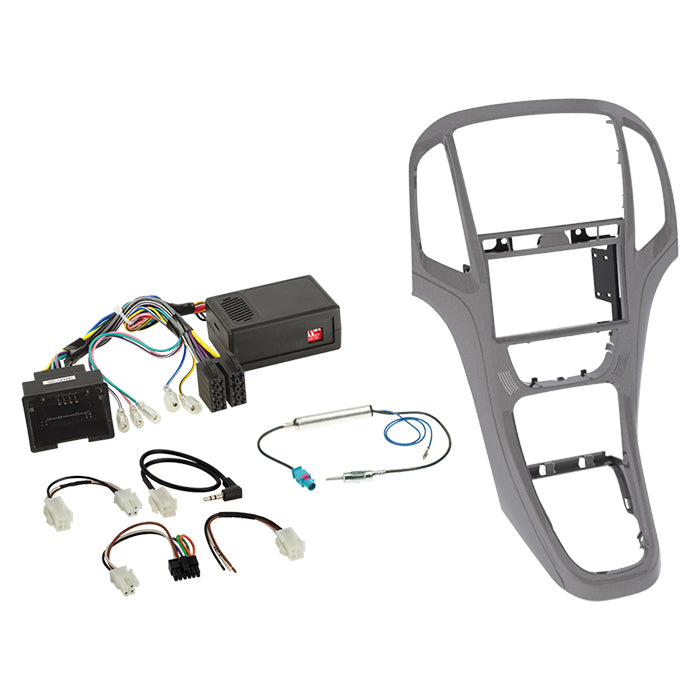ACV, Kompletní 2-DIN Kit Titan Grey — Pasuje pro Opel Astra J 2009-2018