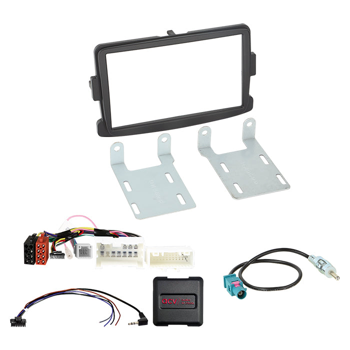 ACV, 2-DIN Kit Dacia/fiat/nissan/opel/renault Černé Ovládání na Volantu
