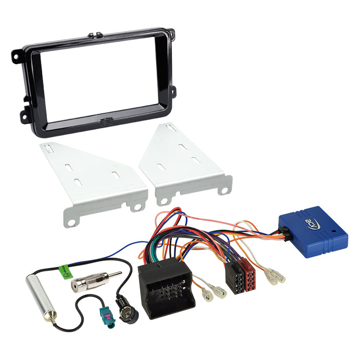 ACV, Kompletní 2-DIN Kit Seat/Skoda/VW CAN Bus Piano Černý