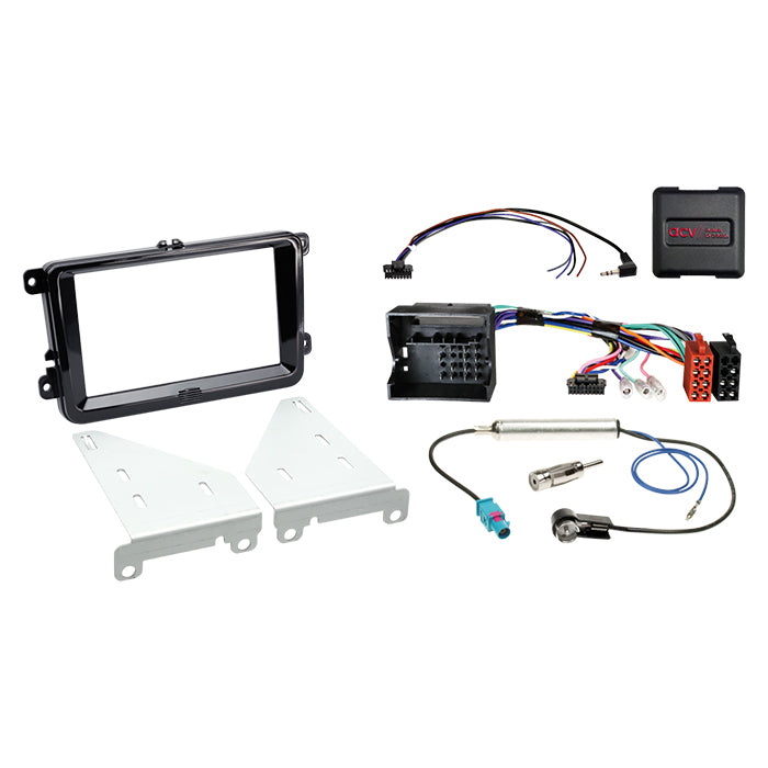 ACV, Kompletní 2-DIN Kit Seat/Skoda/VW Piano Černý