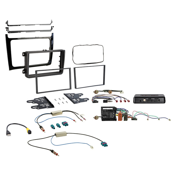 ACV, Kompletní 2-DIN Kit Piano Černý I-adapter — Pasuje na VW Polo 2014-2017