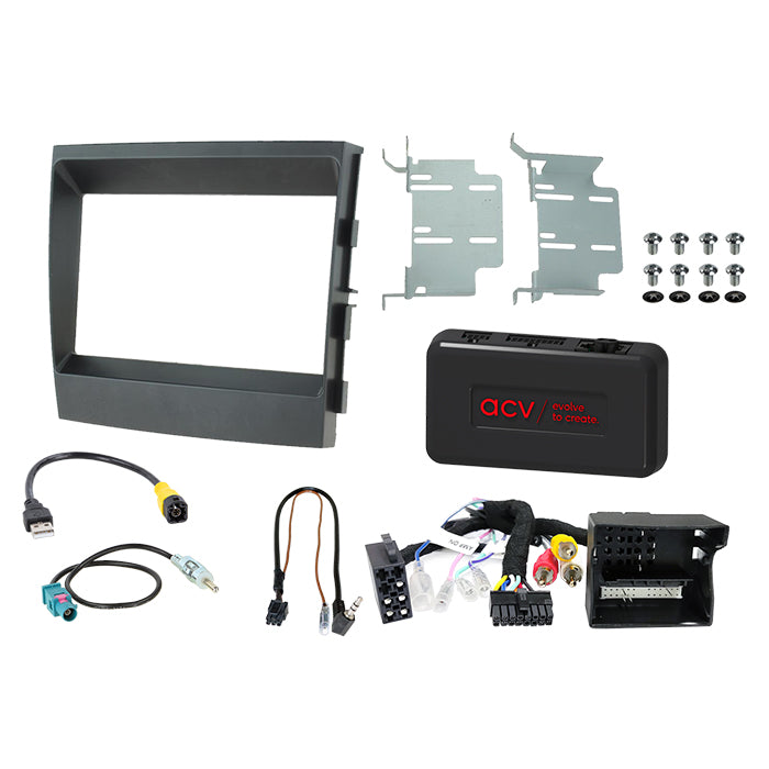 ACV, Kompletní 2-DIN Kit /amp Černý — Pasuje na Porsche Panamera 2009-2016