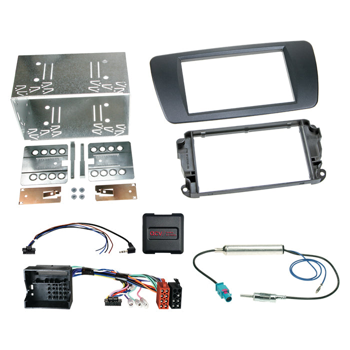 ACV, Kompletní 2-DIN Kit Černý — Pasuje na Seat Ibiza 2008-2015