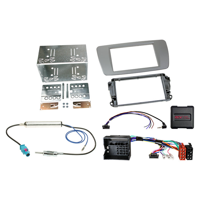 ACV, Compleet 2-DIN Kit Dublin Grijs — Geschikt voor Seat Ibiza 2008-2015