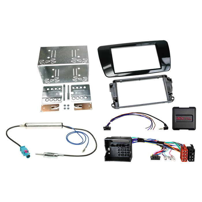 ACV, Kompletní 2-DIN Kit Piano Černý — Pasuje do Seat Ibiza 2008-2015
