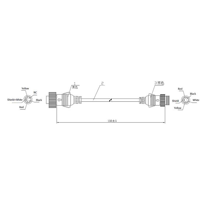 Psvt, Peruutuskamera Adapteri Liitin - 6 Pin Uros->4 Pin Naaras