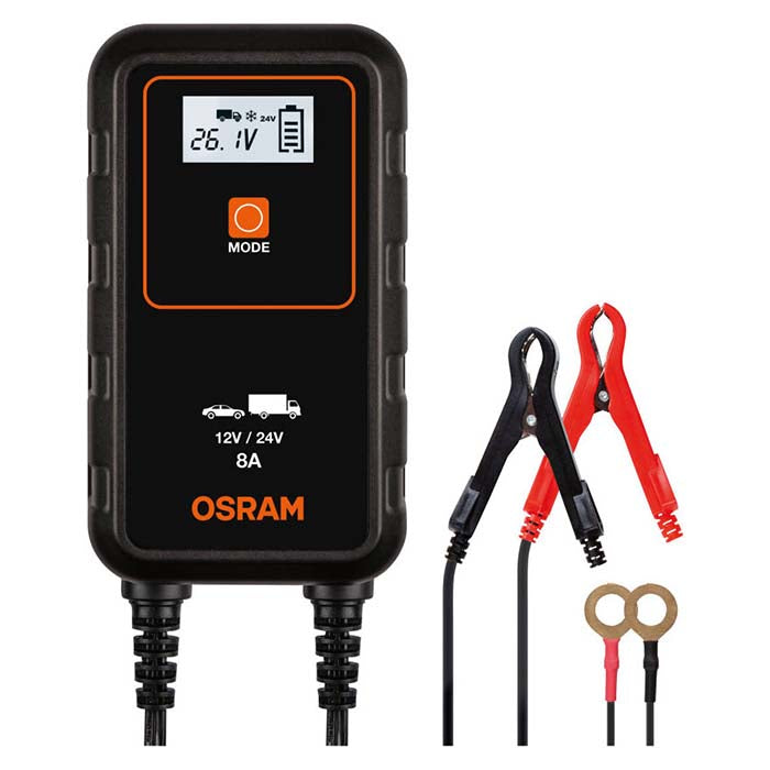 Osram, Nabíječka baterií 8A, 1,5m Kabel