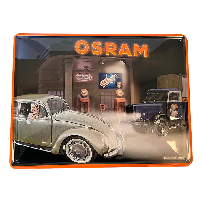Osram, Retro Cartello in Metallo