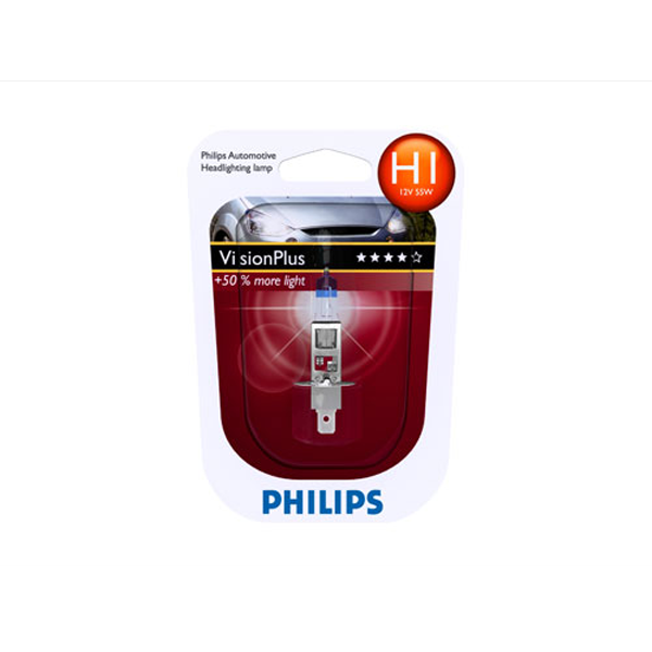 Philips, Visionplus H1 55W 12V - 1 Pz.